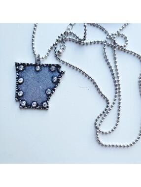 Arkansas State Rhinestone Embellished Silver Tone Necklace